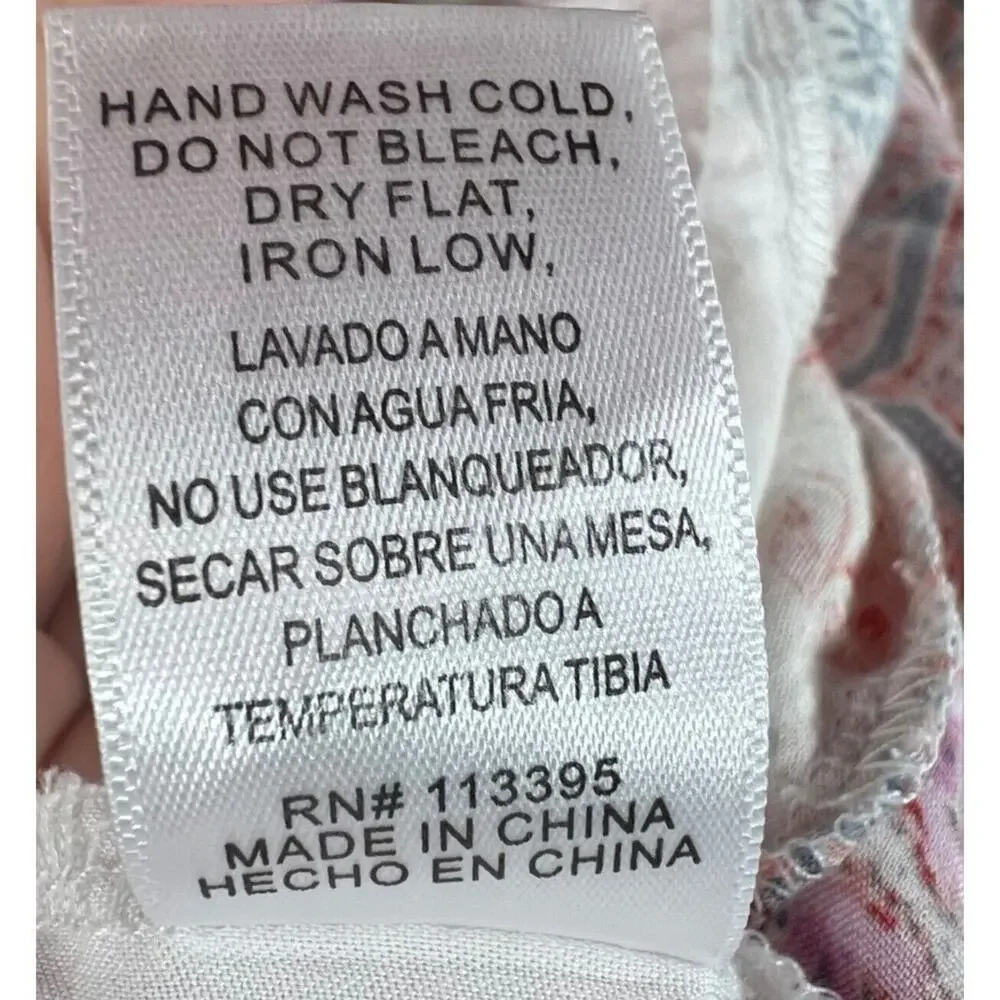 Altar'd State Dress sz L pastels Bandana Print Sleeveless Flowy Boho Western XL? - Picture 13 of 14